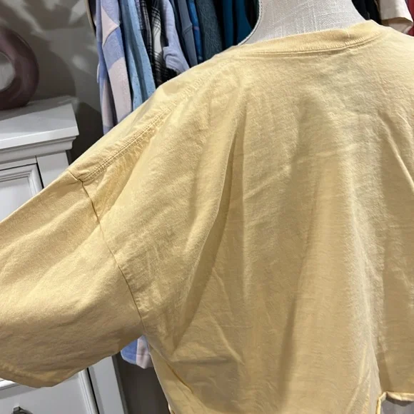 Junk Food | Get Tropical Yellow Crop Graphic Tee size Large NWT - Picture 7 of 11
